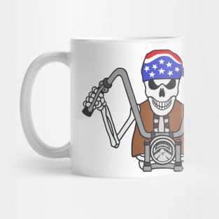 Bad Ass Skeleton Bad Biker Mug